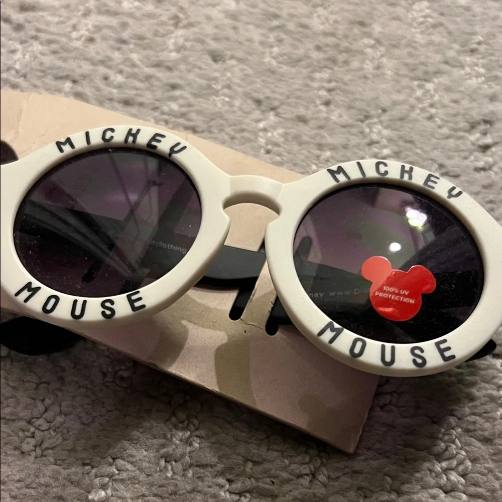 Kids Mickey Mouse White Sunglasses